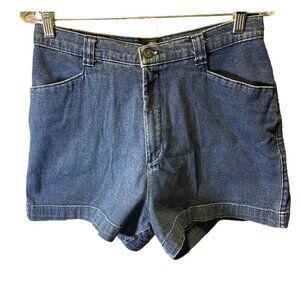 Lee Casual High Rise Denim Flat Front Mom Shorts Sz 14